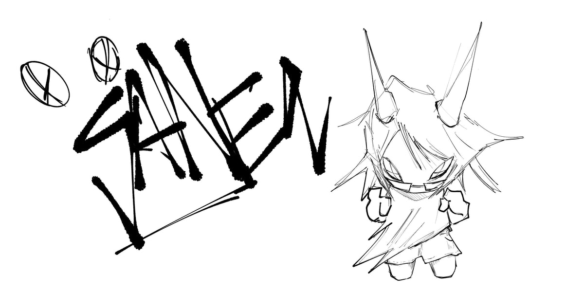 Sketch Series — raw ink, hand-pulled lines