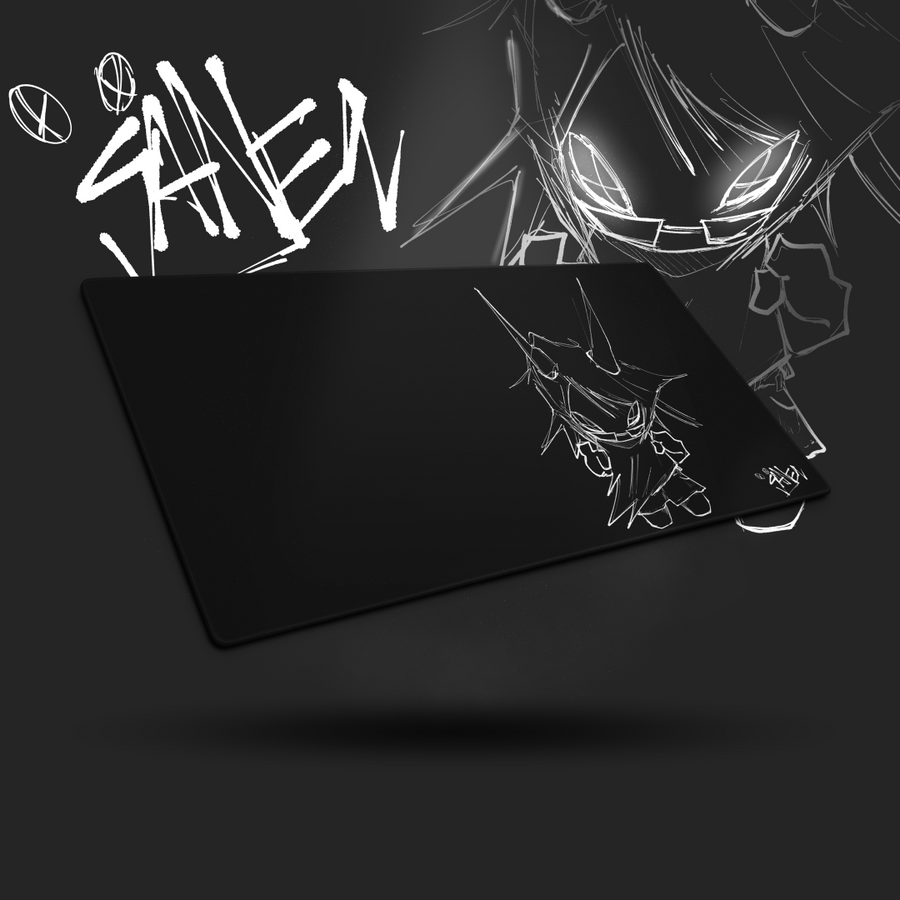 Sketch Series 002 v2 Black MAX mouse pad, angled